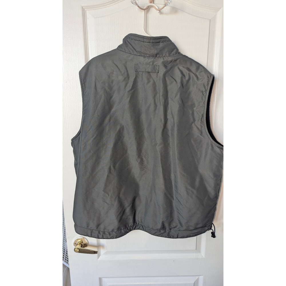 Free Country Mens XL Gray Fleece Utility Vest Full Zip Outdoor Pockets - Picture 5 of 7